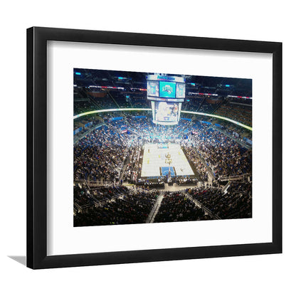 Amway Center, Stadium Canvas, Sport Art, Gift for him, White Border Framed Art Print Wall Decor