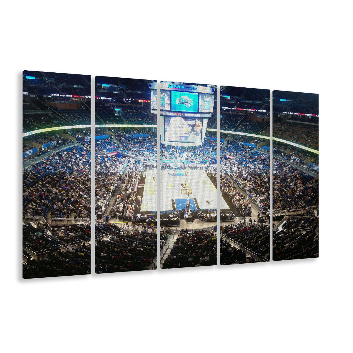 Amway Center, Stadium Canvas, Sport Art, 5 Panel B, Extra Large Canvas, Canvas Print Wall Art