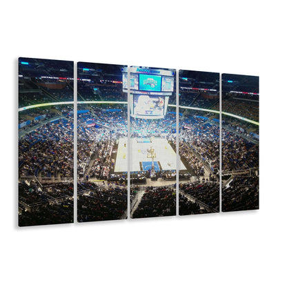 Amway Center, Stadium Canvas, Sport Art, 5 Panel B, Extra Large Canvas, Canvas Print Wall Art
