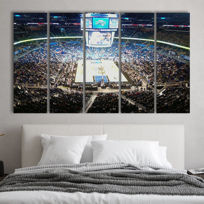 Amway Center, Stadium Canvas, Sport Art, 5 Panel B, Extra Large Canvas, Canvas Print Wall Art