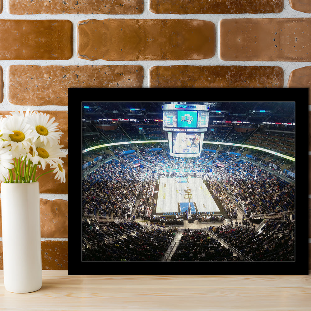 Amway Center, Stadium Canvas, Sport Art, Gift for him, Framed Art Print Wall Decor, Picture Framed