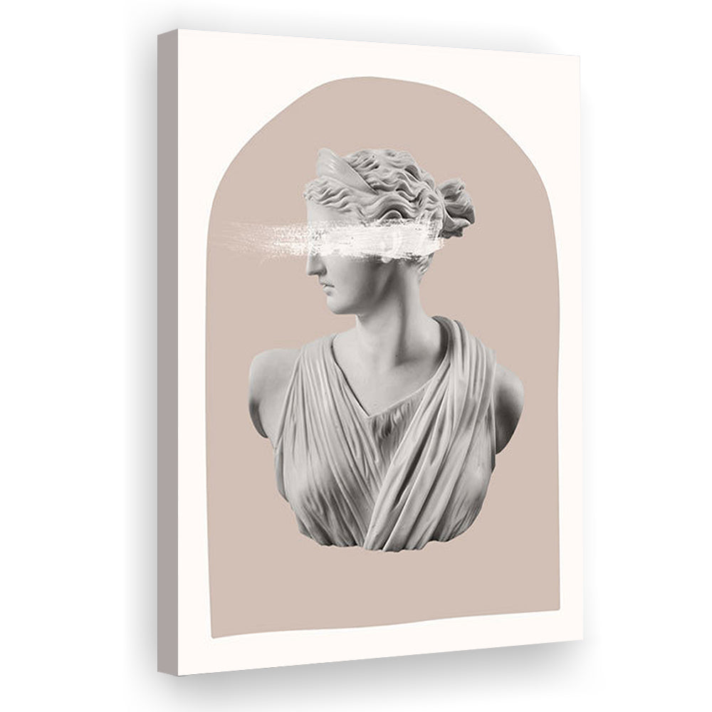 Ancient Aesthetic Statue Head Print Artemis Print Wall Art Neutral Wall Print, Canvas Prints Wall Art