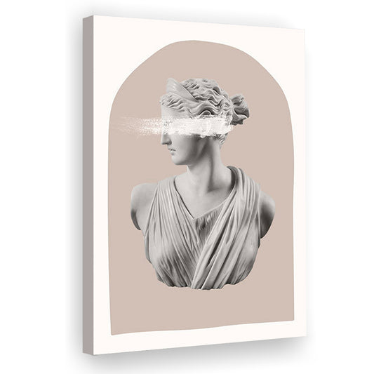 Ancient Aesthetic Statue Head Print Artemis Print Wall Art Neutral Wall Print, Canvas Prints Wall Art