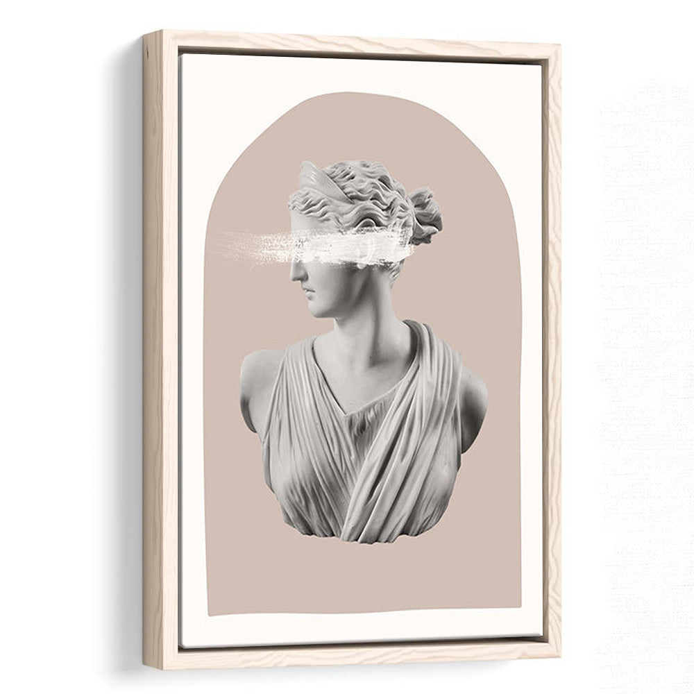 Ancient Aesthetic Statue Head Print Artemis Print Wall Art Neutral Wall Print, Framed Canvas Prints Wall Art