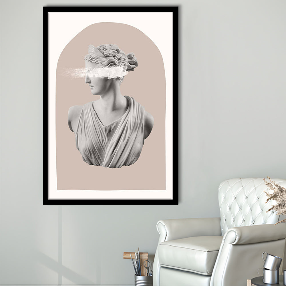 Ancient Aesthetic Statue Head Print Artemis Print Wall Art Neutral Wall Print, Framed Art Prints Wall Decor