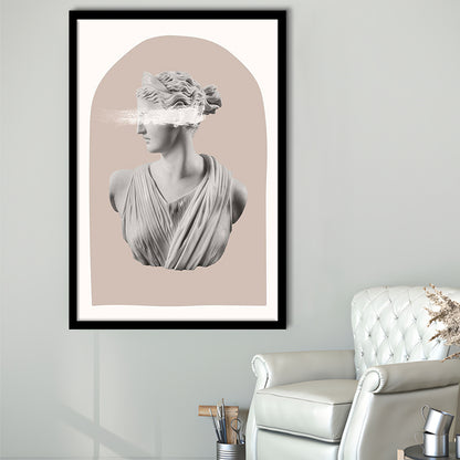 Ancient Aesthetic Statue Head Print Artemis Print Wall Art Neutral Wall Print, Framed Art Prints Wall Decor