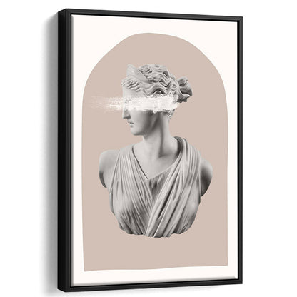 Ancient Aesthetic Statue Head Print Artemis Print Wall Art Neutral Wall Print, Framed Canvas Prints Wall Art
