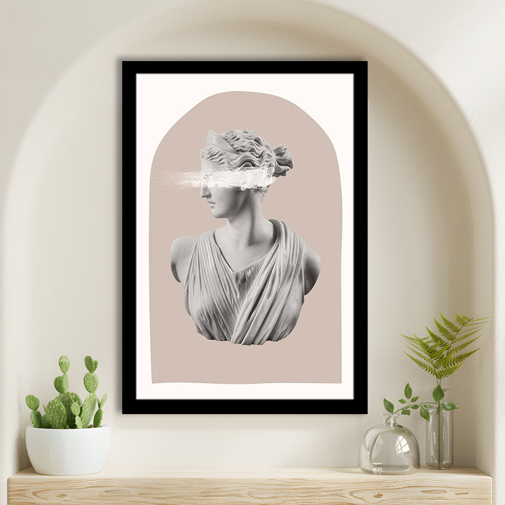 Ancient Aesthetic Statue Head Print Artemis Print Wall Art Neutral Wall Print, Framed Art Prints Wall Decor