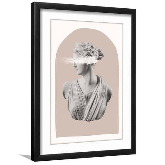 Ancient Aesthetic Statue Head Print Artemis Print Wall Art Neutral Wall Print, Framed Art Prints White Border Wall Decor