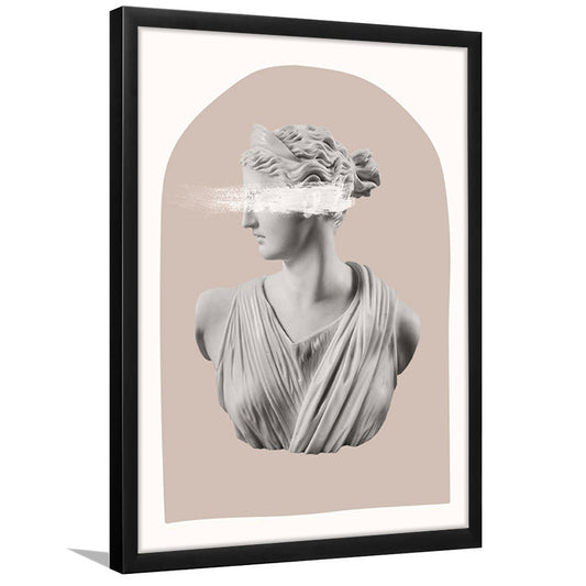 Ancient Aesthetic Statue Head Print Artemis Print Wall Art Neutral Wall Print, Framed Art Prints Wall Decor