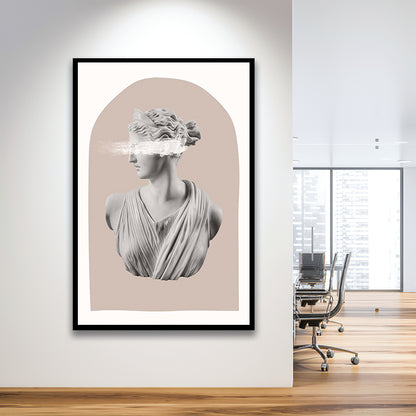 Ancient Aesthetic Statue Head Print Artemis Print Wall Art Neutral Wall Print, Framed Art Prints Wall Decor