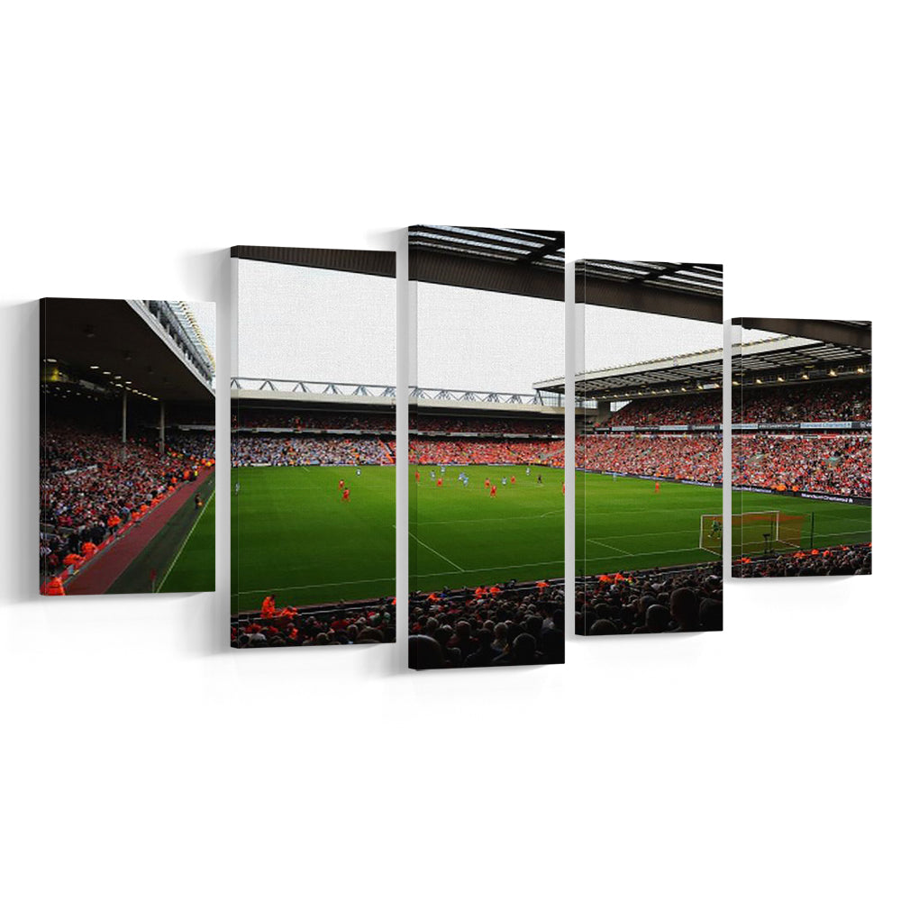 Anfield Football Stadium, Stadium Canvas, Sport Art, Gift for him, 5 Panel, Large Canvas, Canvas Print Wall Art