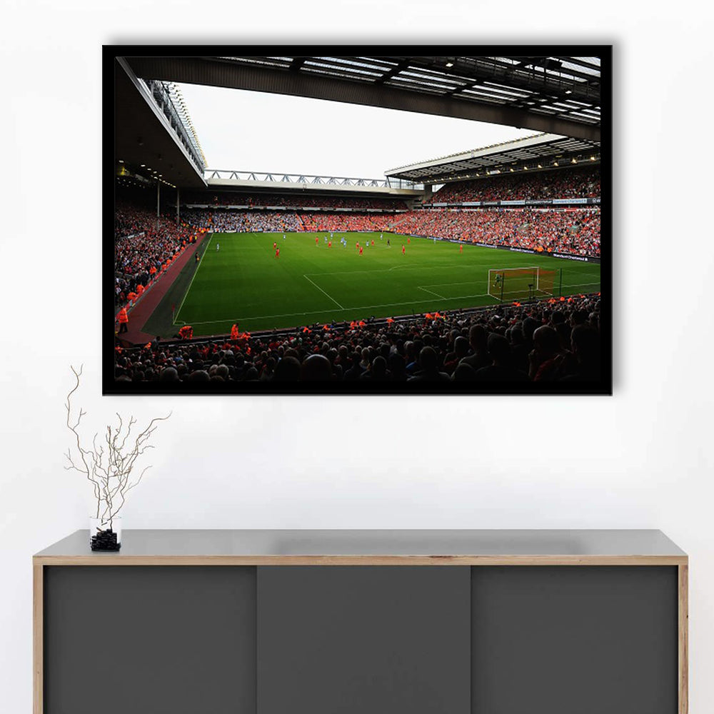 Anfield Football Stadium, Stadium Canvas, Sport Art, Gift for him, Framed Art Print Wall Decor, Picture Framed