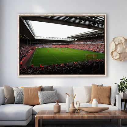 Anfield Football Stadium, Stadium Canvas, Sport Art, Framed Canvas Print Wall Art, Floating Frame