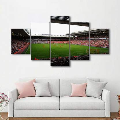 Anfield Football Stadium, Stadium Canvas, Sport Art, Gift for him, 5 Panel, Large Canvas, Canvas Print Wall Art