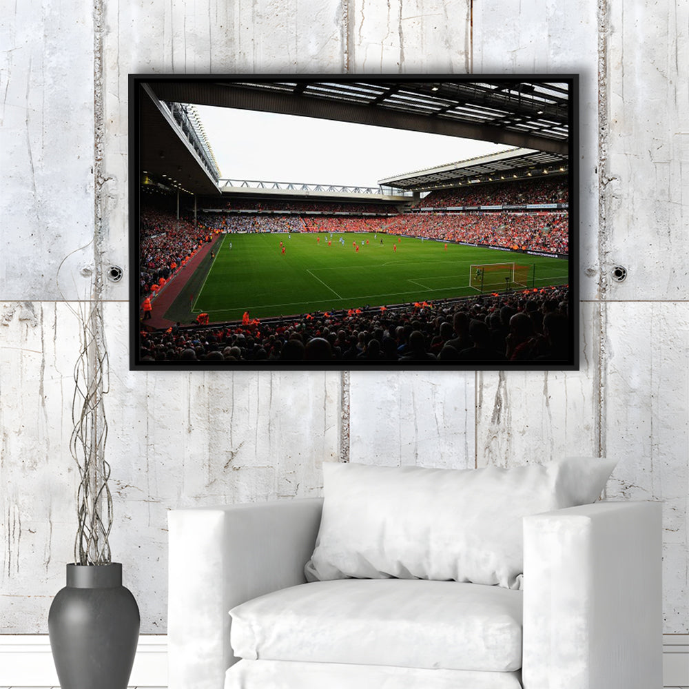 Anfield Football Stadium, Stadium Canvas, Sport Art, Framed Canvas Print Wall Art, Floating Frame