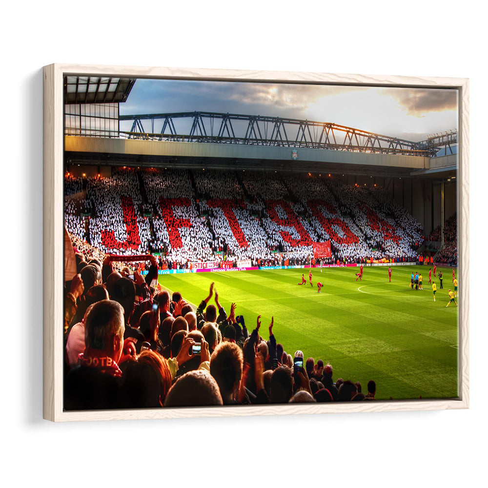 Anfield Road United Kingdom, Stadium Canvas, Sport Art, Framed Canvas Print Wall Art, Floating Frame
