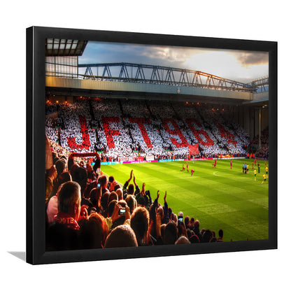Anfield Road United Kingdom, Stadium Canvas, Sport Art, Gift for him, Framed Art Print Wall Decor, Picture Framed