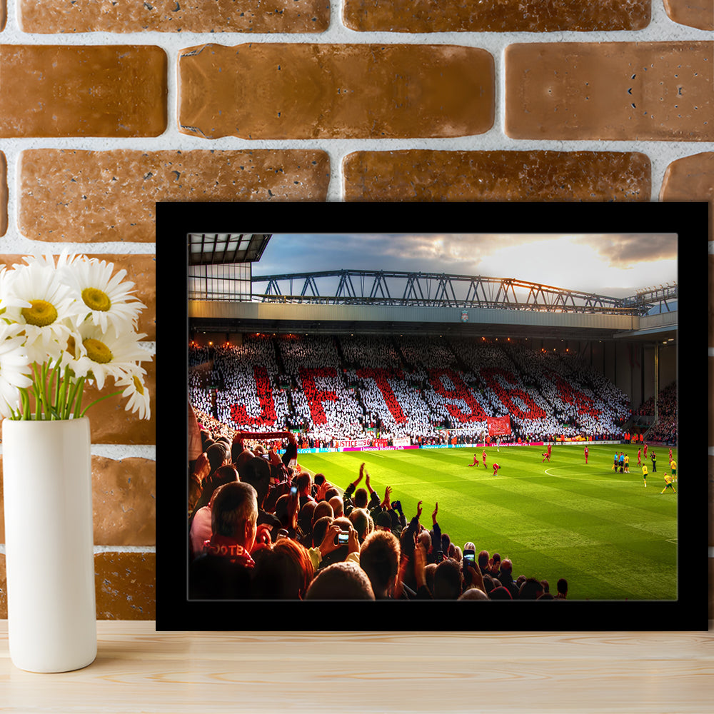 Anfield Road United Kingdom, Stadium Canvas, Sport Art, Gift for him, Framed Art Print Wall Decor, Picture Framed