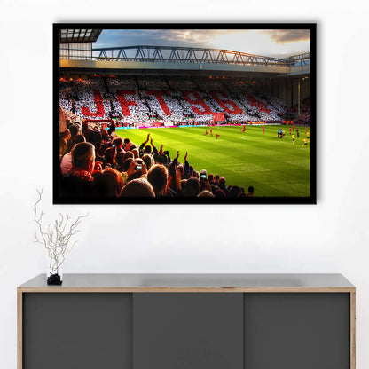 Anfield Road United Kingdom, Stadium Canvas, Sport Art, Gift for him, Framed Art Print Wall Decor, Picture Framed