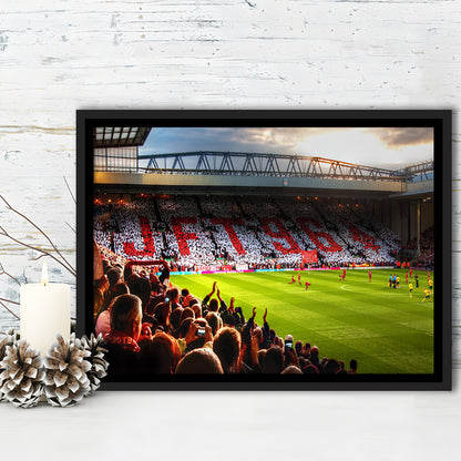 Anfield Road United Kingdom, Stadium Canvas, Sport Art, Framed Canvas Print Wall Art, Floating Frame
