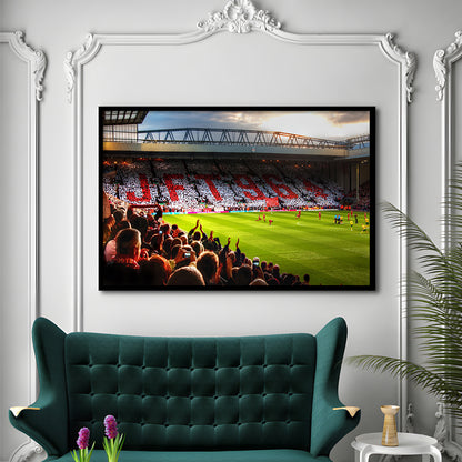 Anfield Road United Kingdom, Stadium Canvas, Sport Art, Gift for him, Framed Art Print Wall Decor, Picture Framed