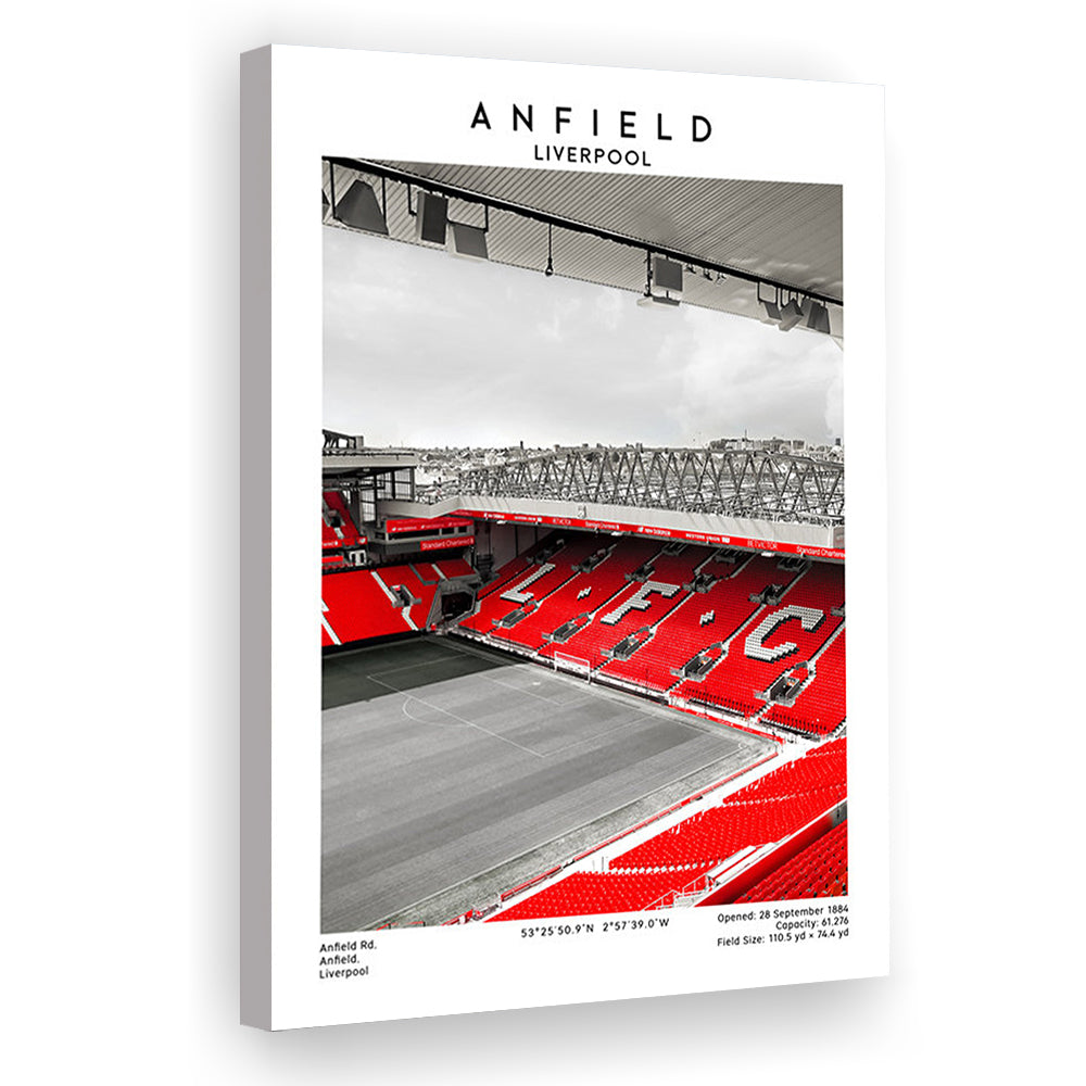 Anfield Stadium, Football Wall Art Print, Fan Gift, Art Print Gift, Sport Art Print, Canvas Prints Wall Art, Man Cave Decor
