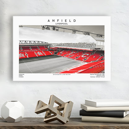Anfield Stadium,Liverpool Stadium Print,Football Wall Art, Sport Art Print, Canvas Print Wall Art, Man Cave Gift