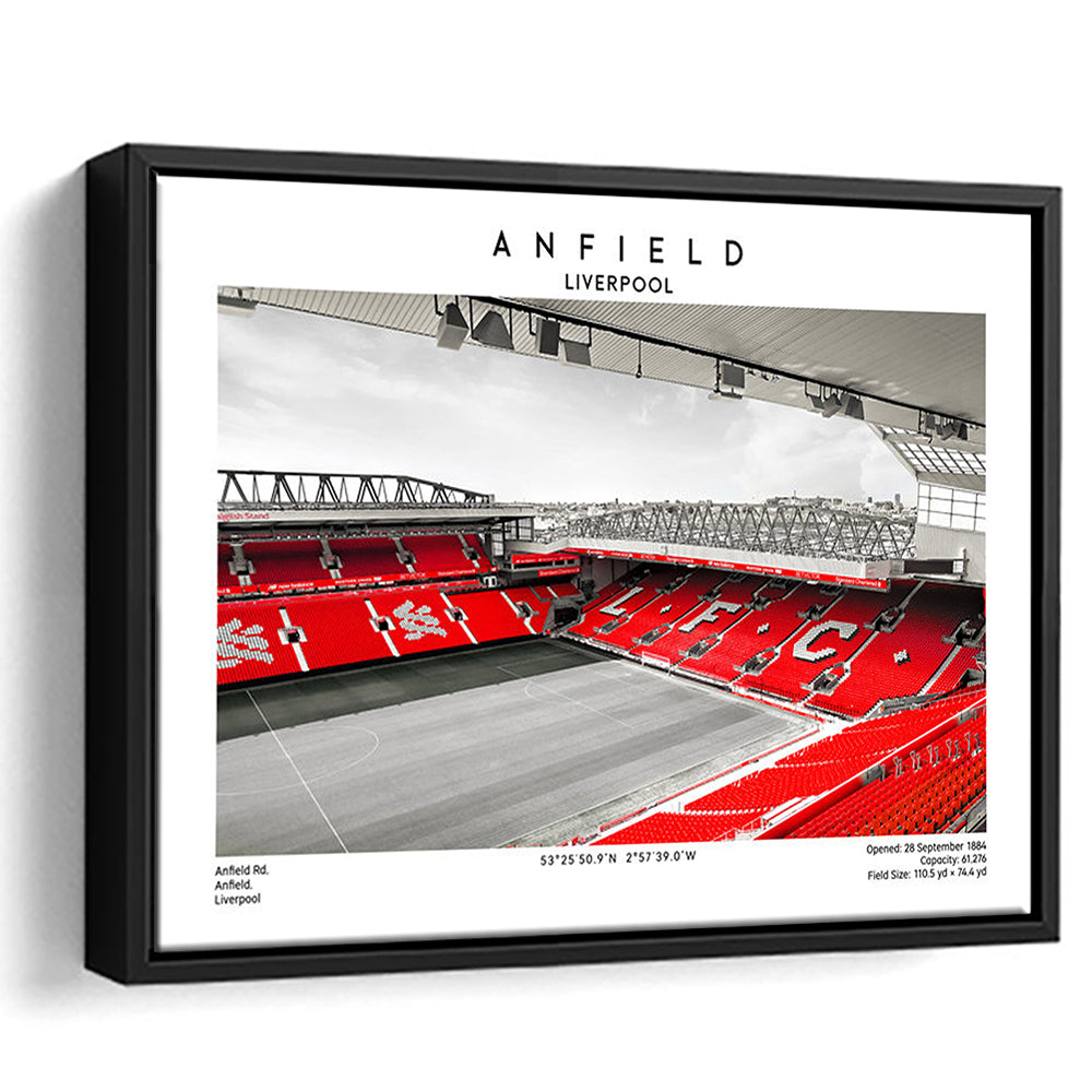 Anfield Stadium,Liverpool Stadium Print,Football Wall Art,Birthday Gift, Sport Art Print, Framed Canvas Print Wall Art