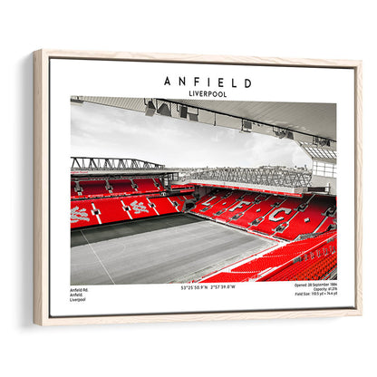 Anfield Stadium,Liverpool Stadium Print,Football Wall Art,Birthday Gift, Sport Art Print, Framed Canvas Print Wall Art