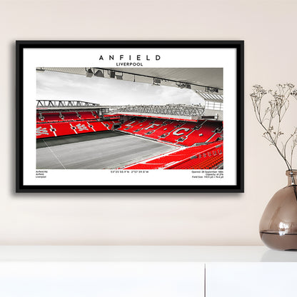 Anfield Stadium,Liverpool Stadium Print,Football Wall Art,Birthday Gift, Sport Art Print, Framed Canvas Print Wall Art