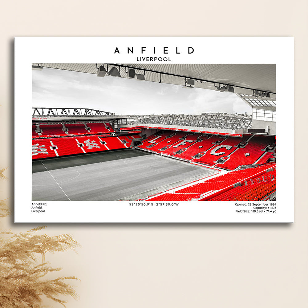 Anfield Stadium,Liverpool Stadium Print,Football Wall Art, Sport Art Print, Canvas Print Wall Art, Man Cave Gift