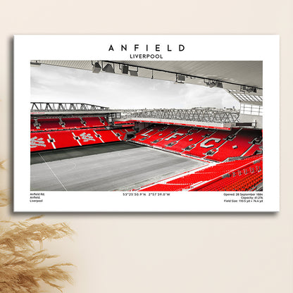 Anfield Stadium,Liverpool Stadium Print,Football Wall Art, Sport Art Print, Canvas Print Wall Art, Man Cave Gift