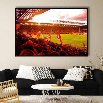 Anfield Stadium in Liverpool, Stadium Canvas, Sport Art, Framed Canvas Print Wall Art, Floating Frame