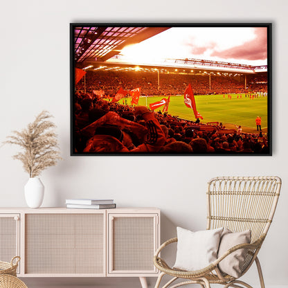 Anfield Stadium in Liverpool, Stadium Canvas, Sport Art, Framed Canvas Print Wall Art, Floating Frame