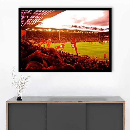 Anfield Stadium in Liverpool, Stadium Canvas, Sport Art, Gift for him, Framed Art Print Wall Decor, Picture Framed