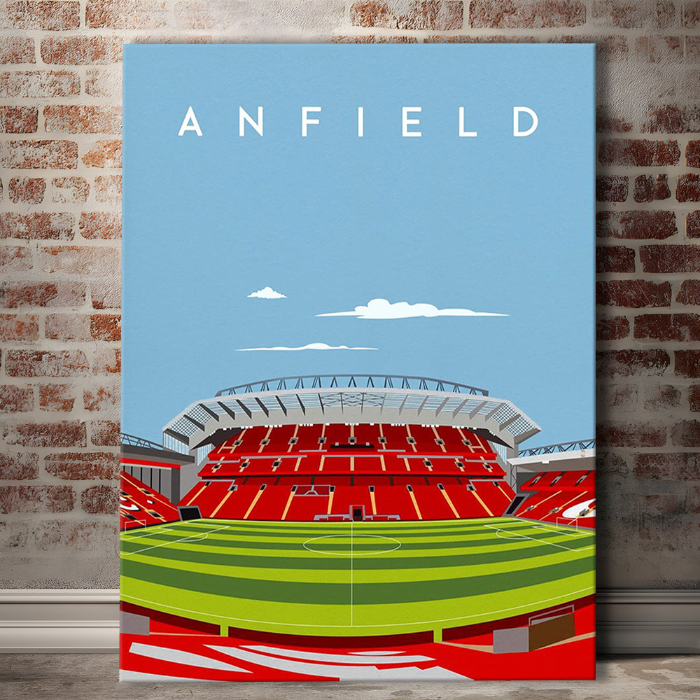 Anfield Stadium Print, Liverpool Stadium Wall Decor, Football Stadium Art Fans, Canvas Prints Wall Art, Man Cave Decor