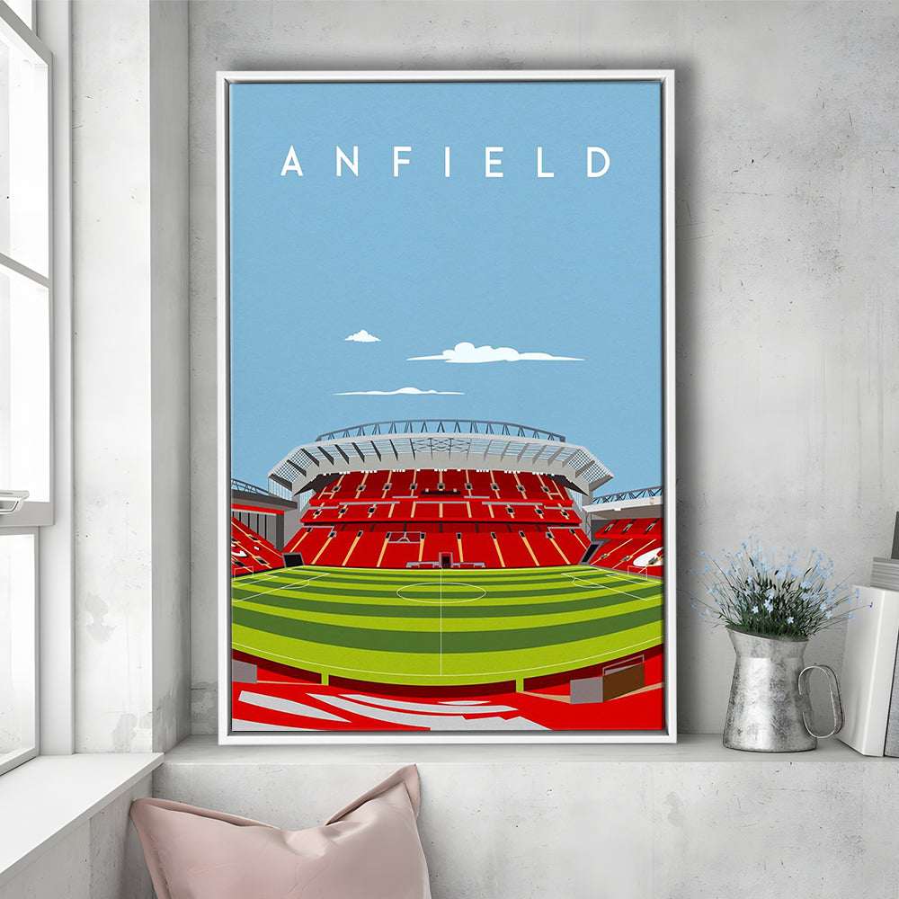 Anfield Stadium Print, Liverpool Stadium Wall Decor, Football Stadium Art Fans, Framed Canvas Prints Wall Art
