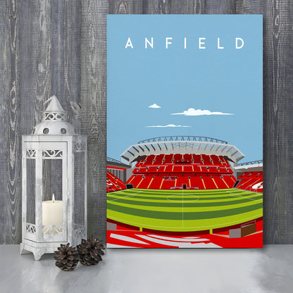 Anfield Stadium Print, Liverpool Stadium Wall Decor, Football Stadium Art Fans, Canvas Prints Wall Art, Man Cave Decor