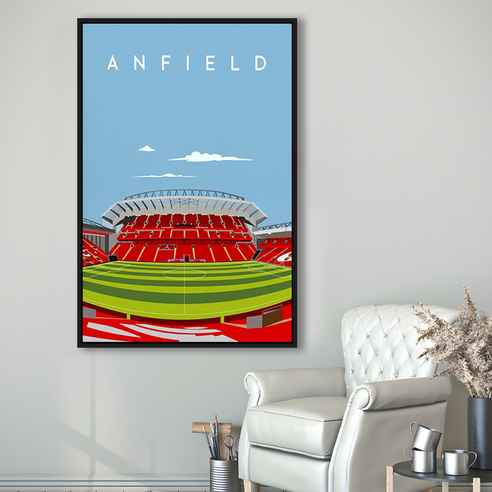 Anfield Stadium Print, Liverpool Stadium Wall Decor, Football Stadium Art Fans, Framed Canvas Prints Wall Art
