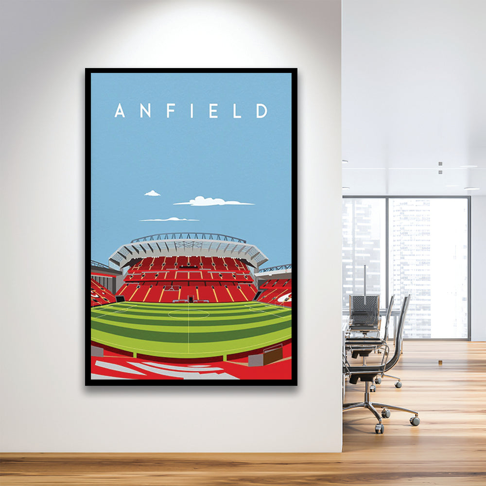 Anfield Stadium Print, Liverpool Stadium Wall Decor, Football Stadium Art Fans, Framed Art Prints Wall Decor