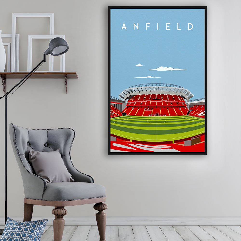 Anfield Stadium Print, Liverpool Stadium Wall Decor, Football Stadium Art Fans, Framed Canvas Prints Wall Art