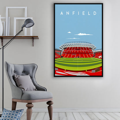 Anfield Stadium Print, Liverpool Stadium Wall Decor, Football Stadium Art Fans, Framed Canvas Prints Wall Art