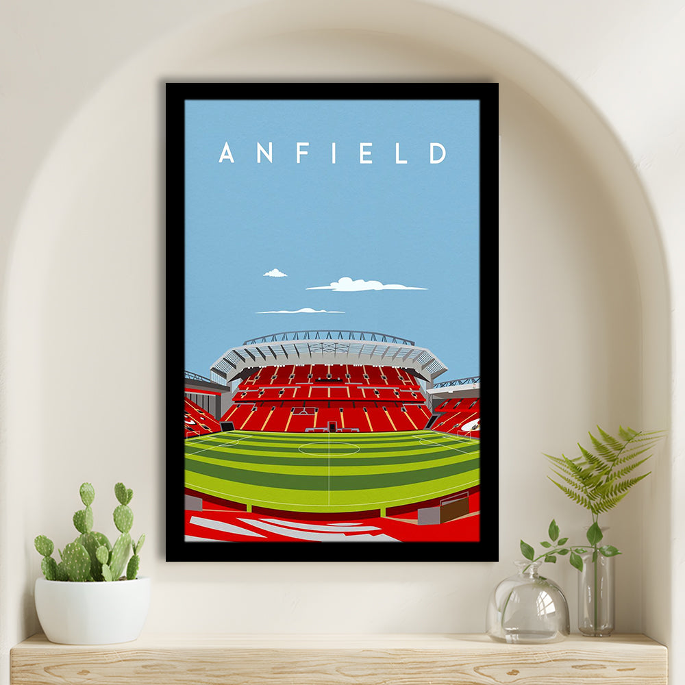 Anfield Stadium Print, Liverpool Stadium Wall Decor, Football Stadium Art Fans, Framed Art Prints Wall Decor