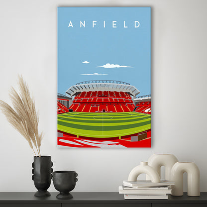 Anfield Stadium Print, Liverpool Stadium Wall Decor, Football Stadium Art Fans, Canvas Prints Wall Art, Man Cave Decor
