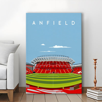 Anfield Stadium Print, Liverpool Stadium Wall Decor, Football Stadium Art Fans, Canvas Prints Wall Art, Man Cave Decor
