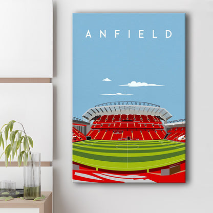 Anfield Stadium Print, Liverpool Stadium Wall Decor, Football Stadium Art Fans, Canvas Prints Wall Art, Man Cave Decor