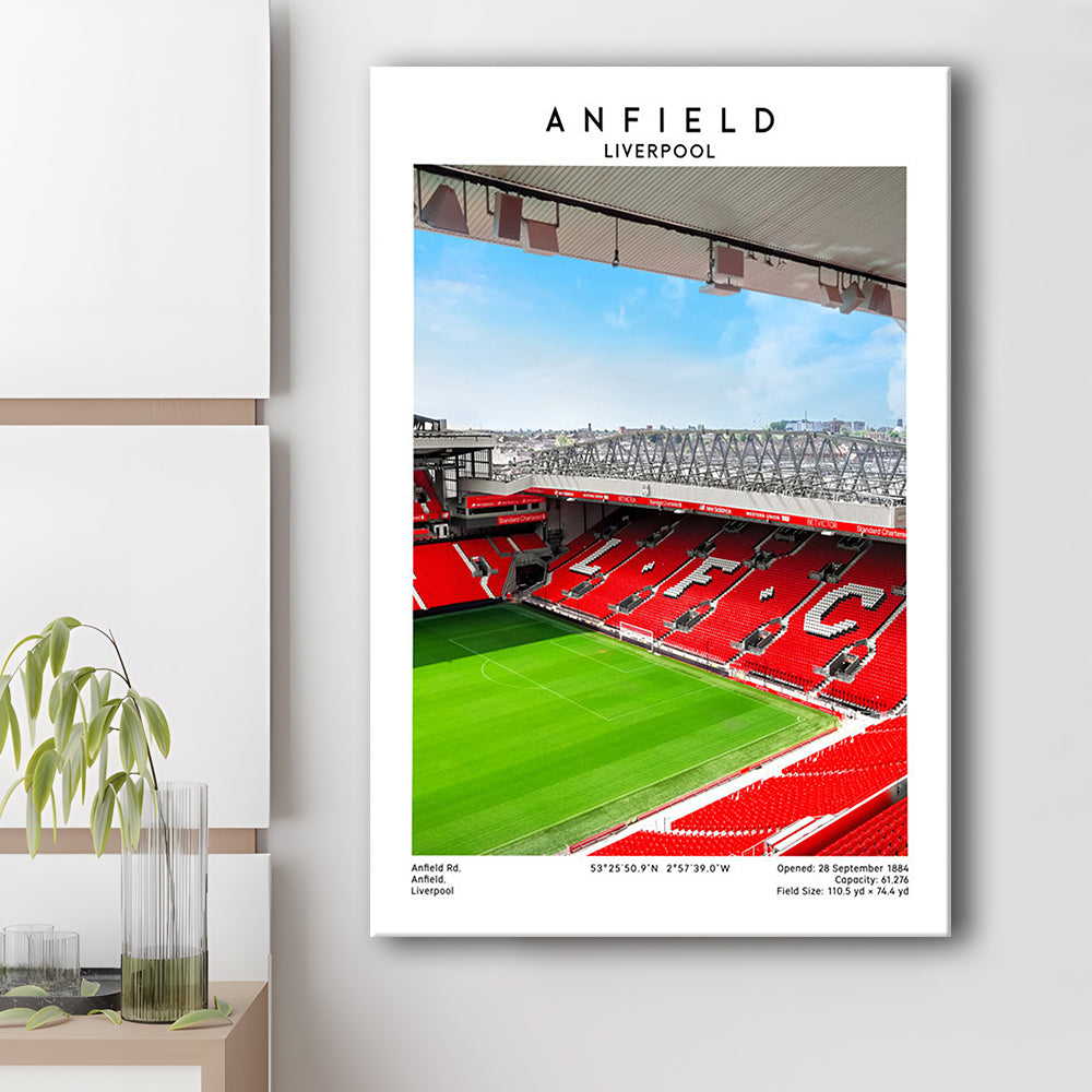 Anfield Stadium Print, Football Stadium Art Stadium Wall Art, Soccer Artwork For Fans, Canvas Prints Wall Art, Man Cave Decor