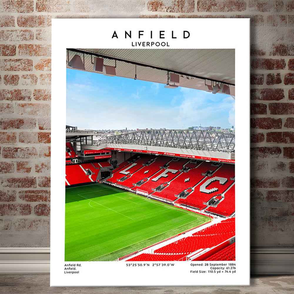 Anfield Stadium Print, Football Stadium Art Stadium Wall Art, Soccer Artwork For Fans, Canvas Prints Wall Art, Man Cave Decor