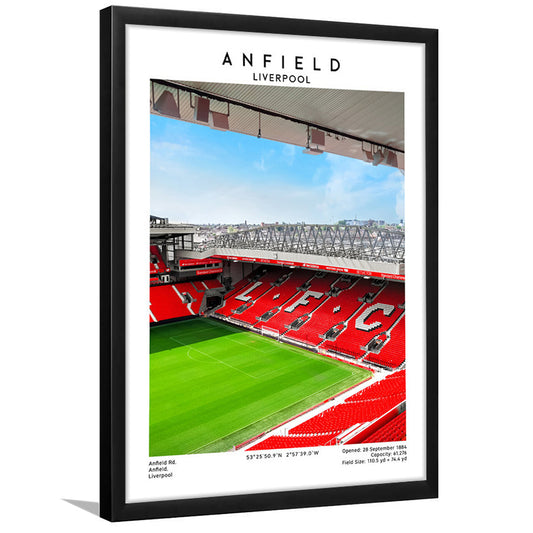 Anfield Stadium Print, Football Stadium Art Stadium Wall Art, Soccer Artwork For Fans, Framed Art Prints Wall Decor